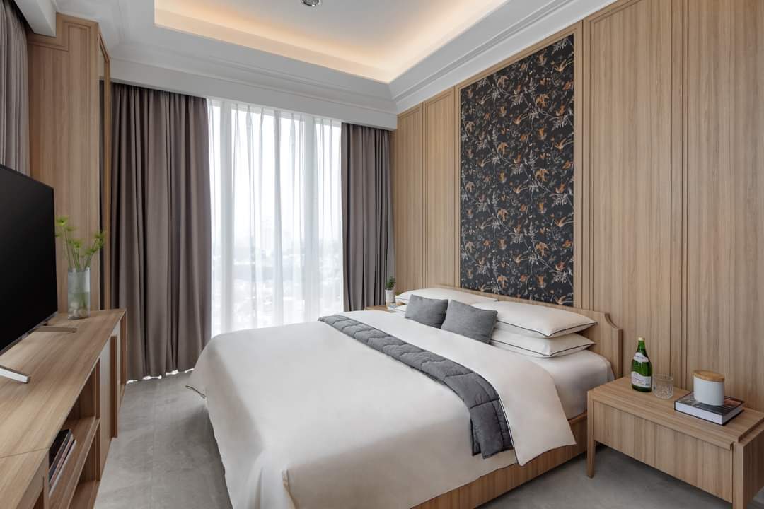 Design Interior kamar tidur (bedroom) Modern Apartemen Thamrin Kebon Kacang Jakarta Pusat