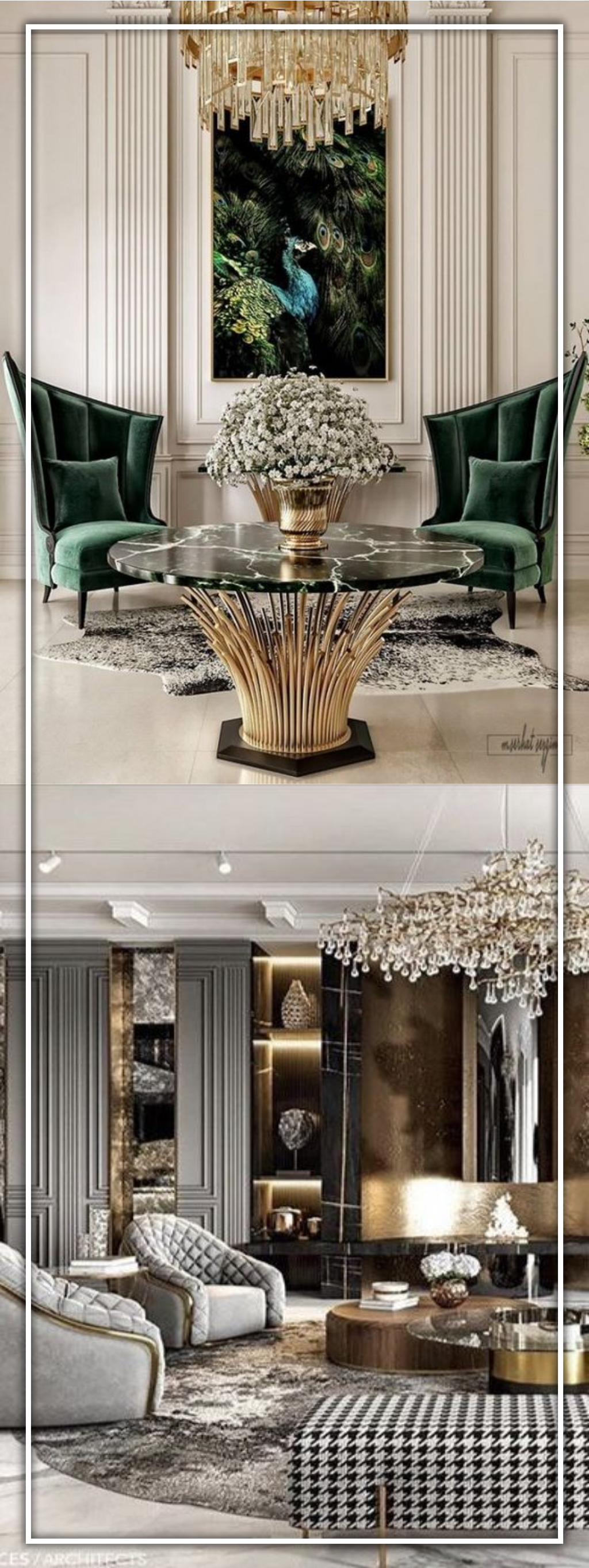 design interior Classic Elegance di Jakarta warna Putih Hitam Gold emas Silver lighting warm cool