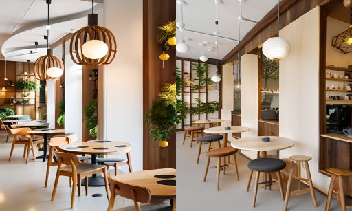 contoh gambar photo desain ruangan kafe ( design interior cafe ) indoor