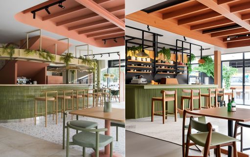 contoh gambar photo desain ruangan kafe indoor ( design interior cafe indoor ) 