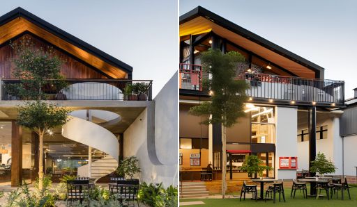 contoh gambar photo desain ruangan kafe ( design interior exterior cafe ) industrial