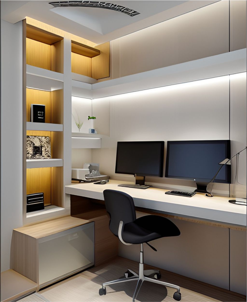 desain ruangan kantor minimalis Taman ( design office interior minimalist )