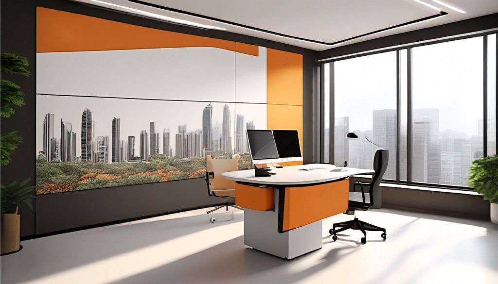 desain ruangan kantor mampang prapatan - jakarta selatan, office minimalist 0182b