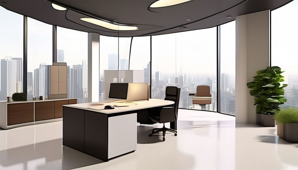 desain ruangan kantor mampang prapatan - jakarta selatan, office minimalist  0182c