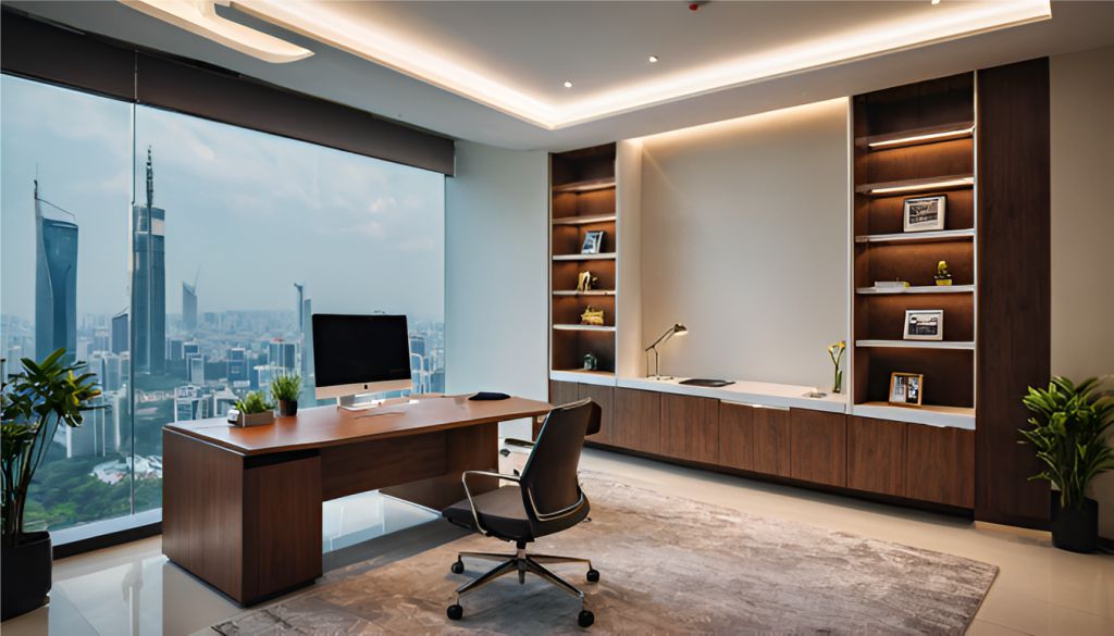 desain interior kantor minimalis modern di Rawa Terate Kec. Cakung - Jakarta Timur