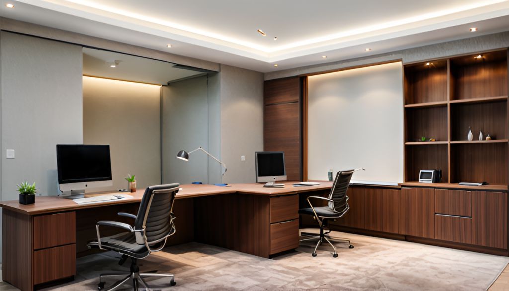 desain interior kantor minimalis modern di Rawa Terate Kec. Cakung - Jakarta Timur - Versi B