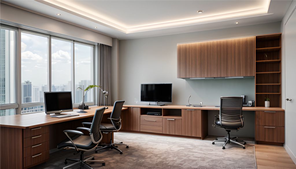 desain interior kantor minimalis modern di Rawa Terate Kec. Cakung - Jakarta Timur (versi C)