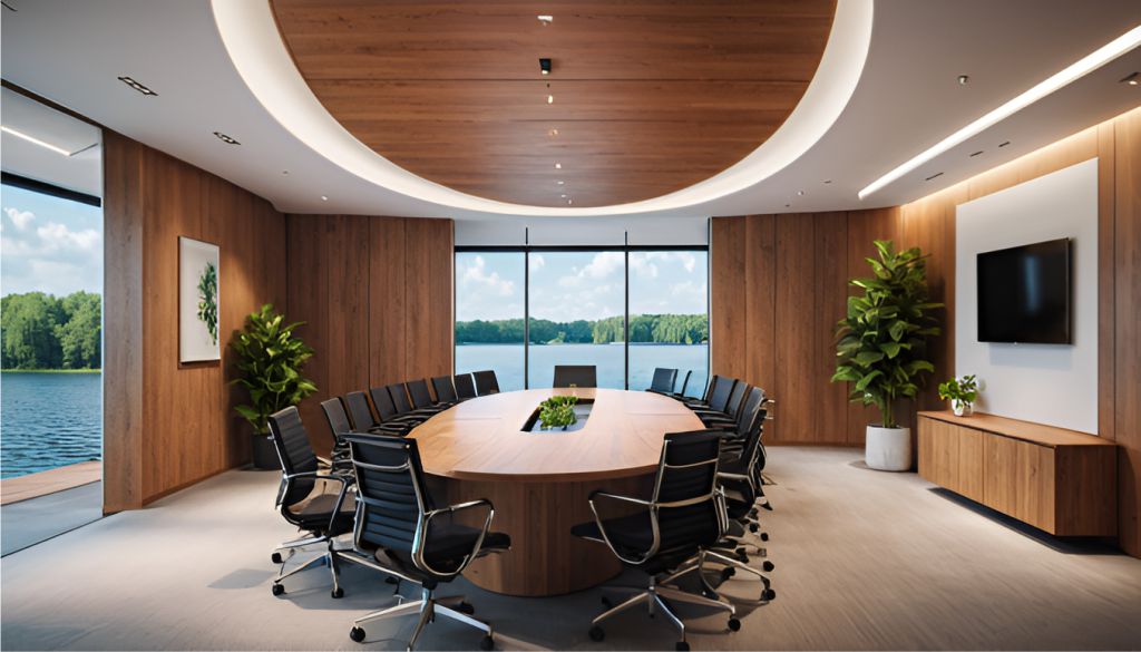 desain interior kantor meeting room ruang pertemuan di Ujung Menteng Kec. Cakung - Jakarta Timur