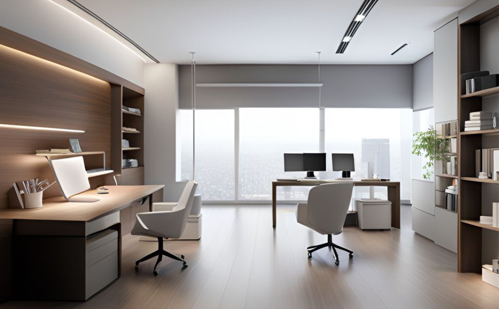 desain ruangan kantor minimalis margahayu - bandung, design minimalist office interior 0148