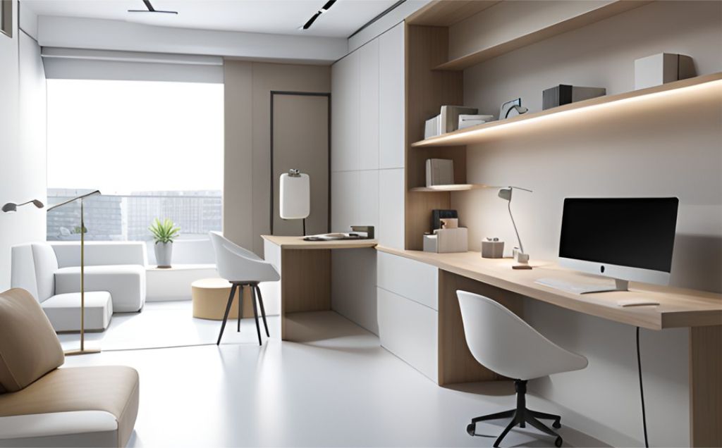 desain ruangan kantor minimalis margahayu - bandung, design minimalist office interior 0148c