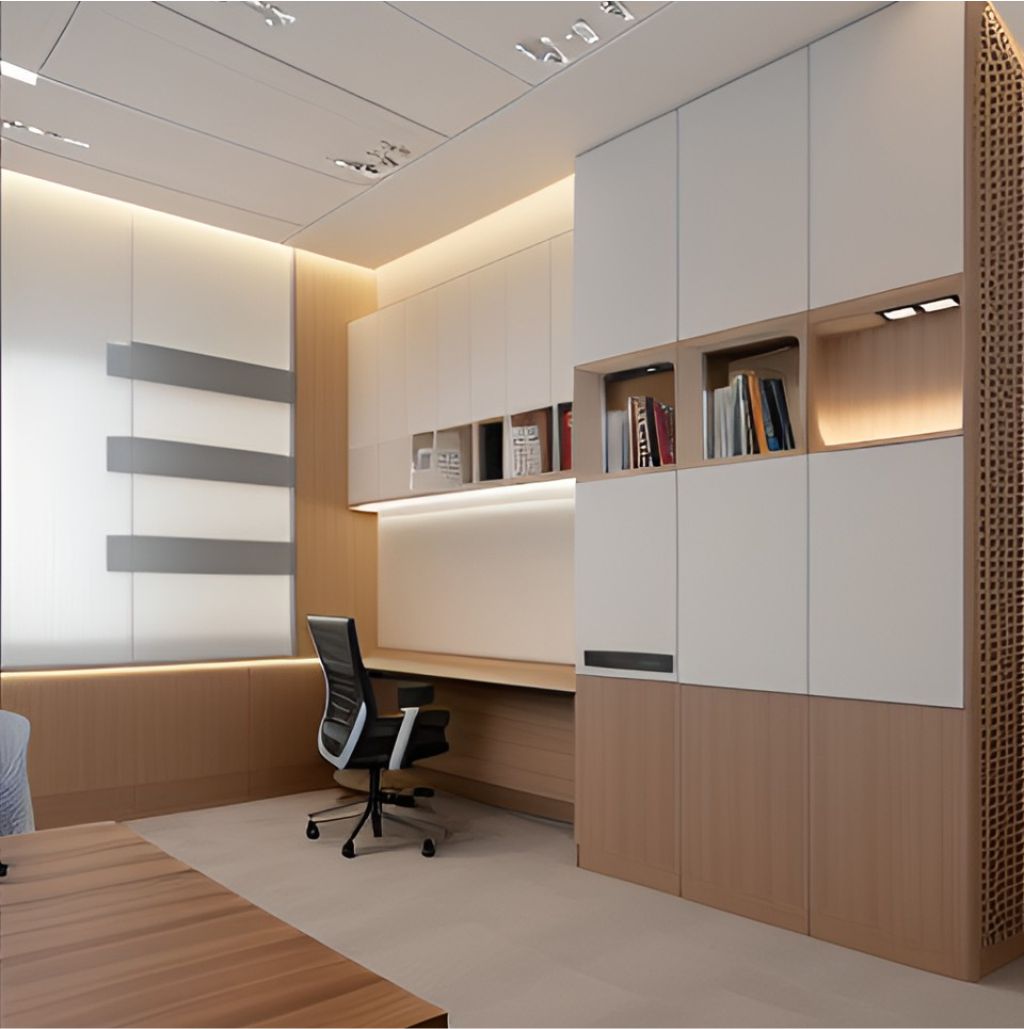 desain ruangan kantor minimalis ciamis ( design office interior minimalist )