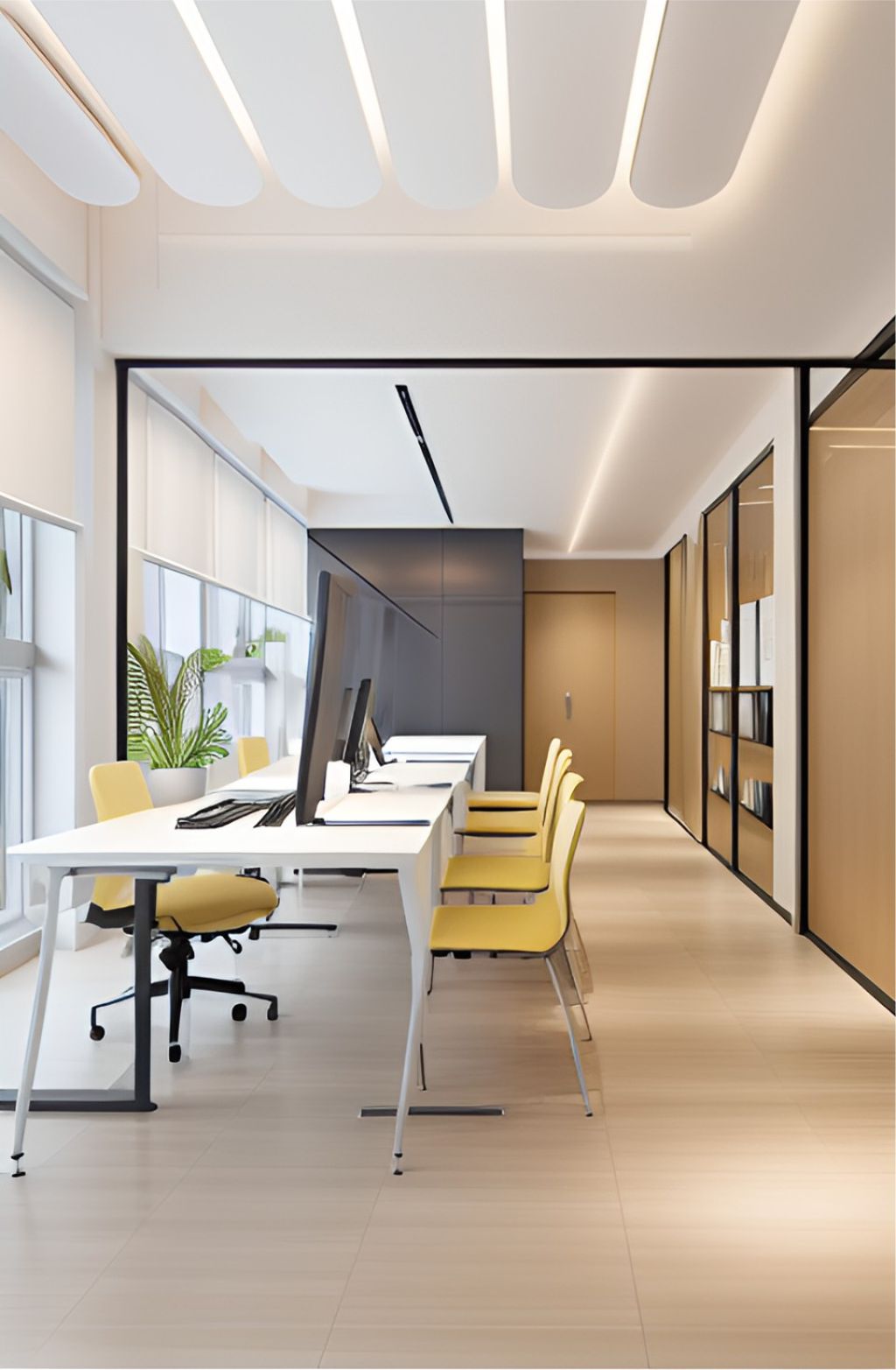 desain ruangan kantor sumedang, office interior minimalist