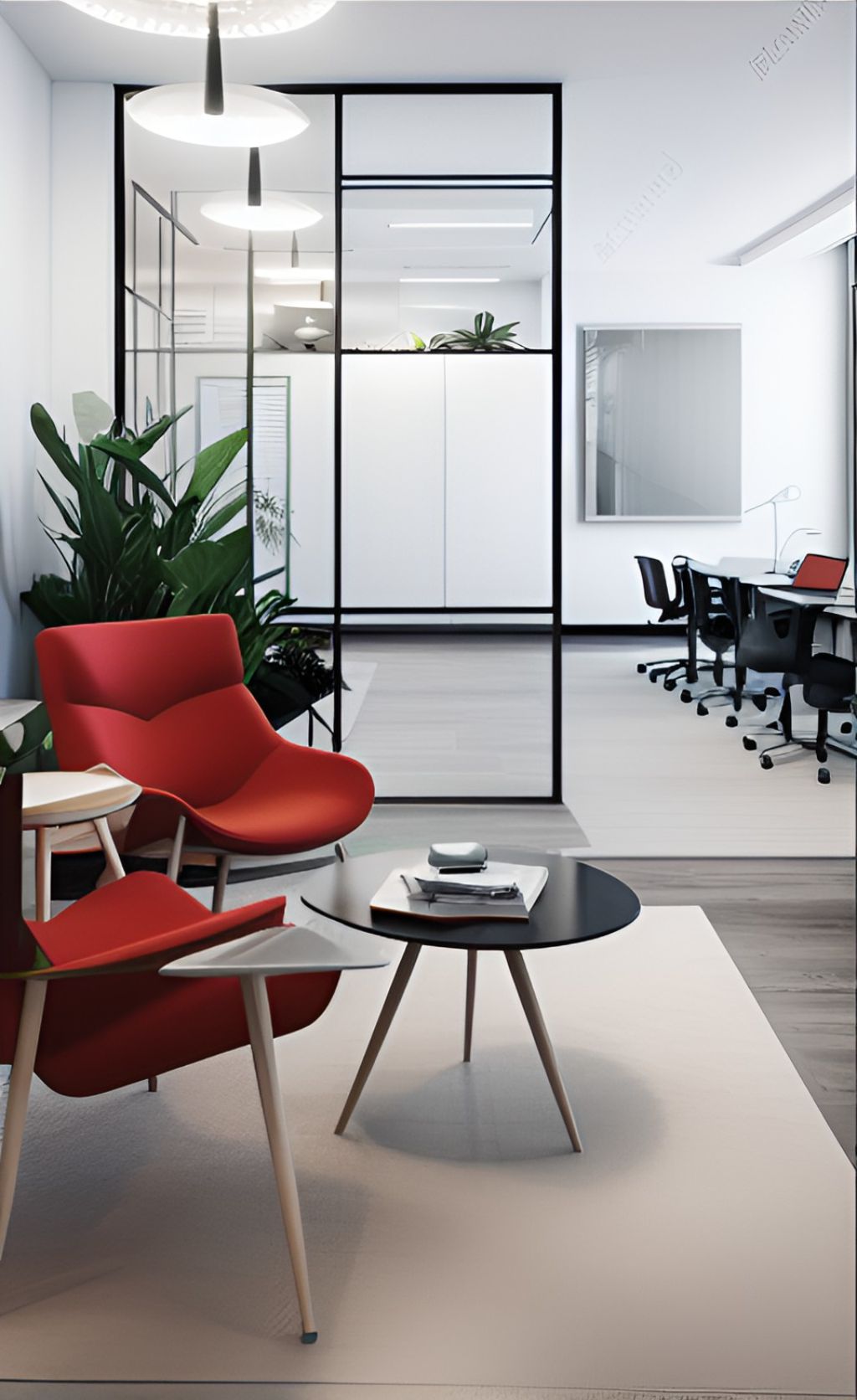 Desain ruangan kantor minimalis modern ( design office interior minimalist modern )