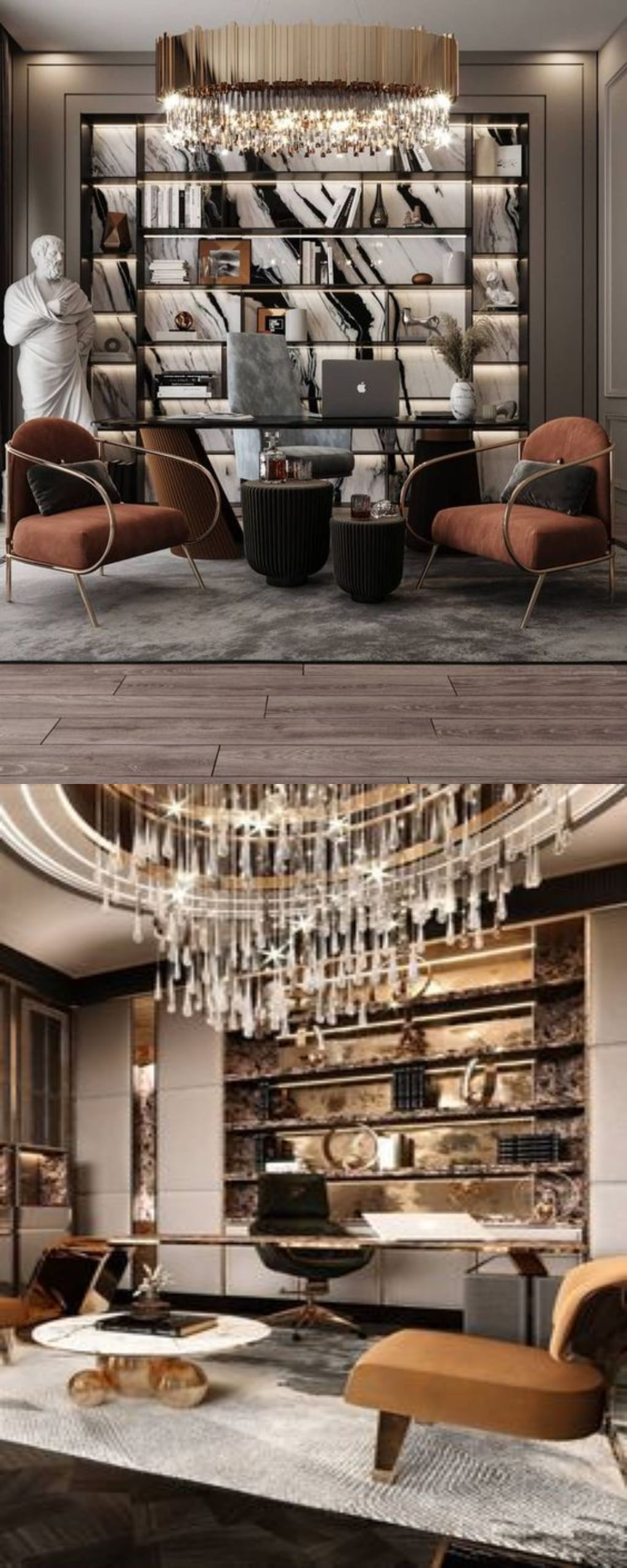 design interior office ( desain ruangan kantor ) modern warna hitam putih abu-abu material hpl finishing duco