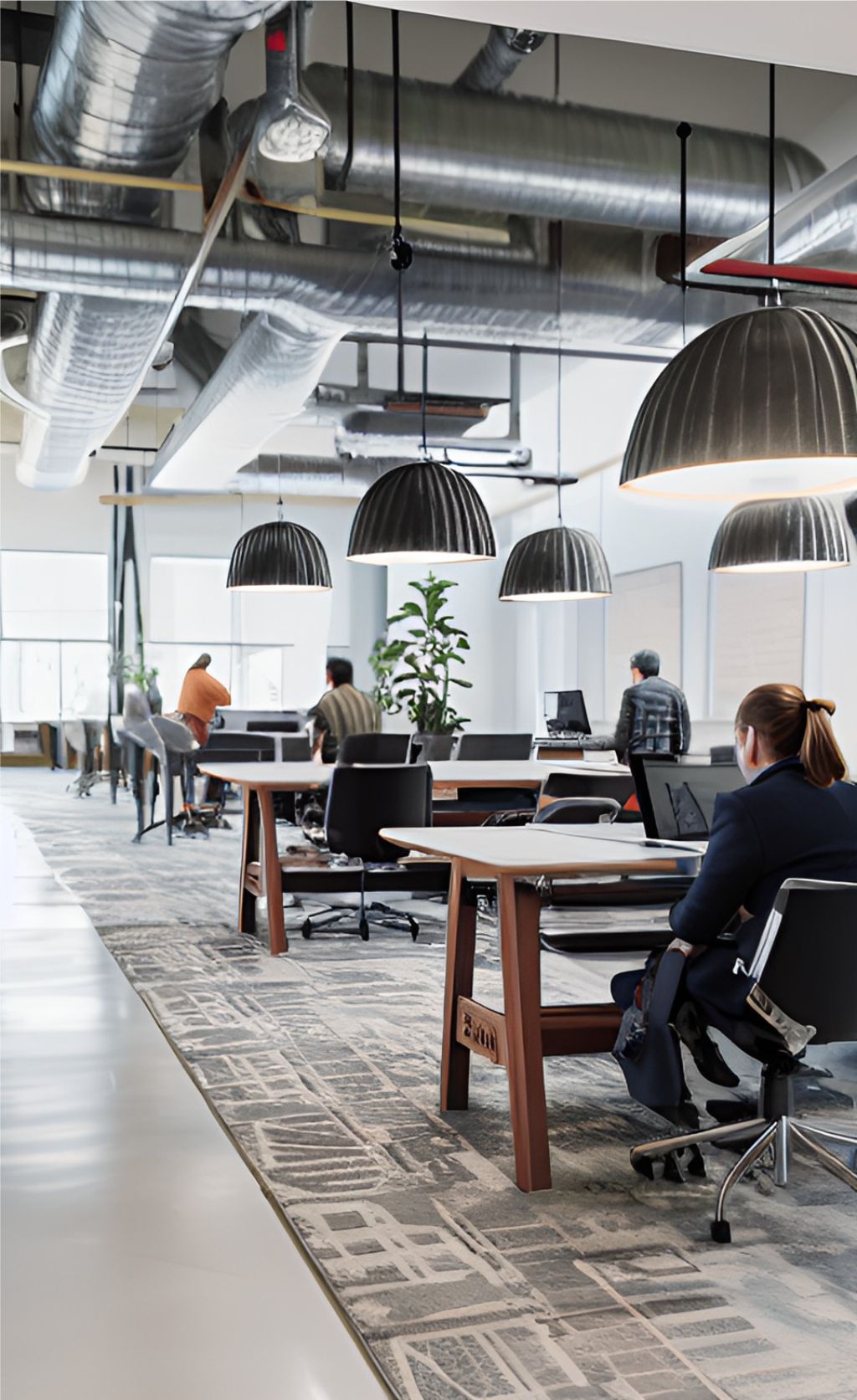 desain ruangan kantor ( design interior office ) industrial