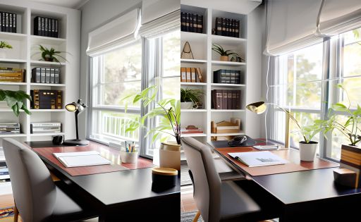 design interior office ( kantor ) office minimalis dengan sentuhan tropis tumbuhan hijau asri 