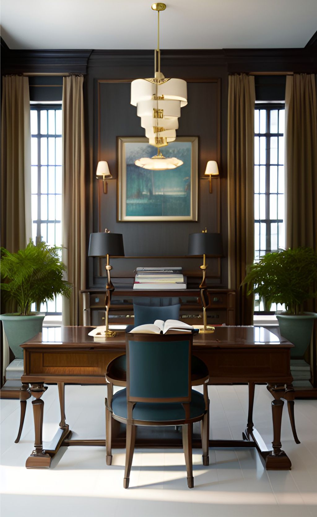 design ruangan kantor klasik modern ( design interior office modern classic)