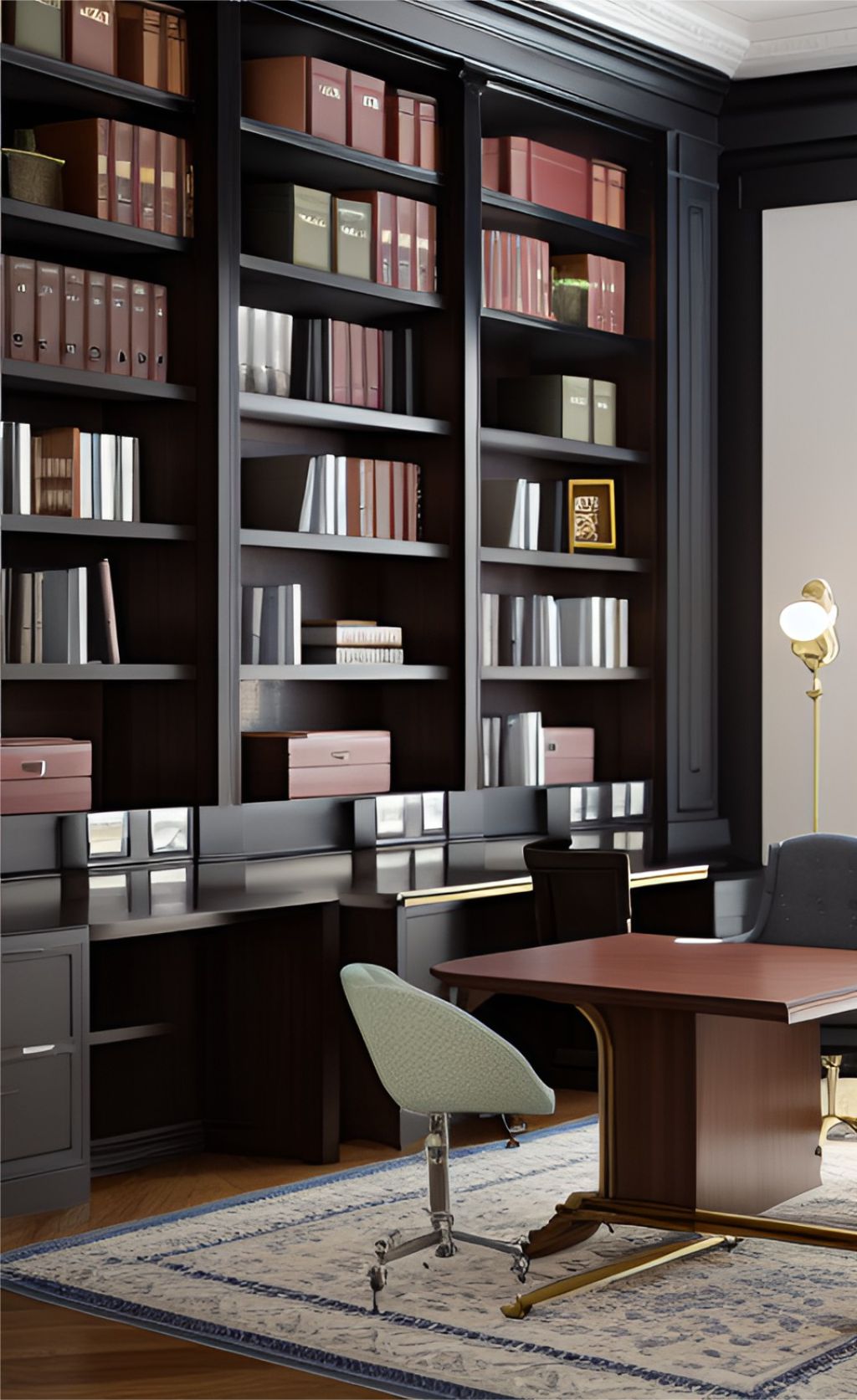 desain ruangan kantor modern klasik ( design interior office modern classic ) warna hitam