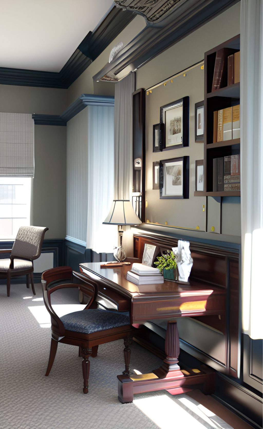 desain ruangan kantor klasik moderen ( design interior classic modern )