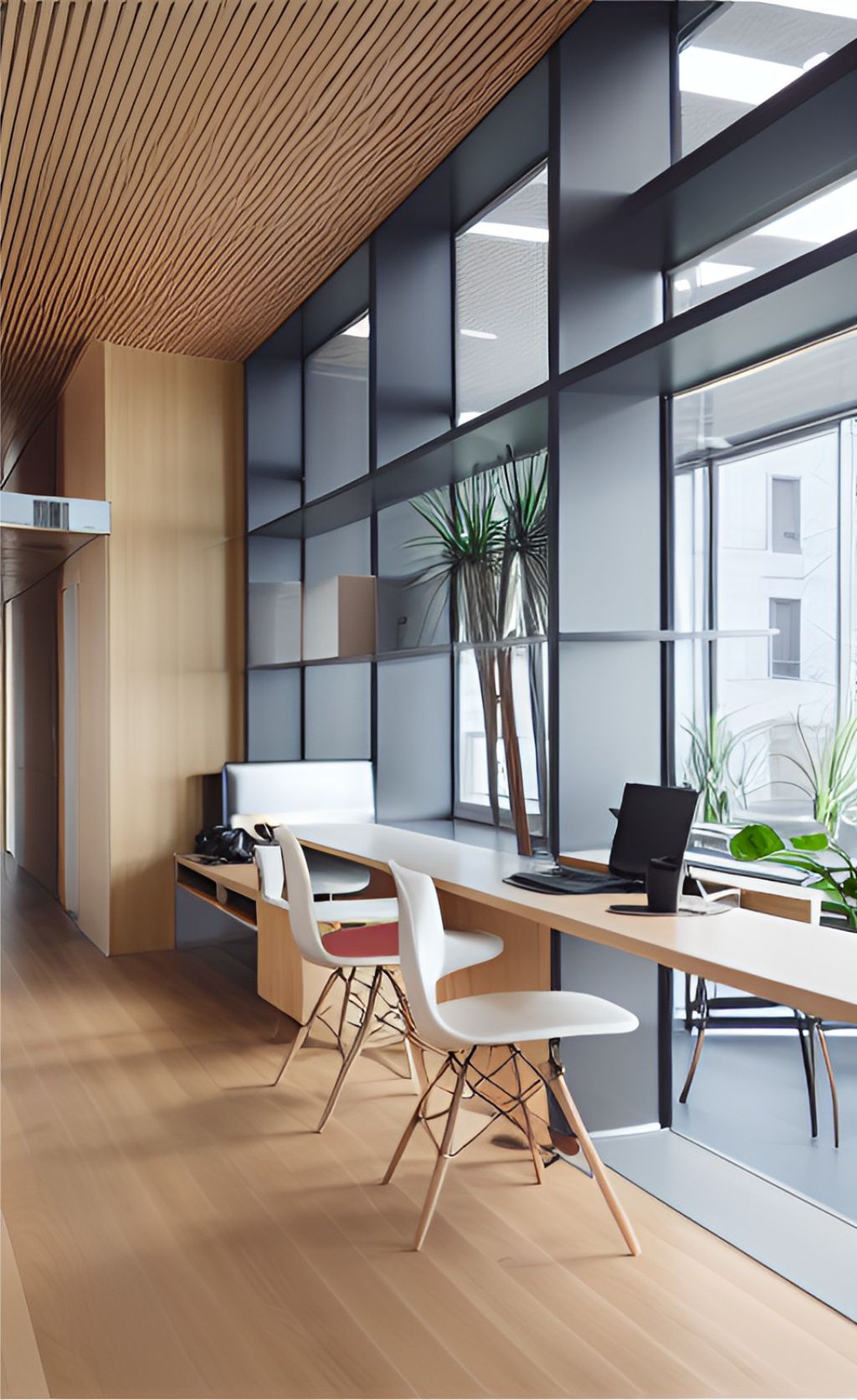 desain ruangan kantor minimalis modern ( design interior office minimalist modern )