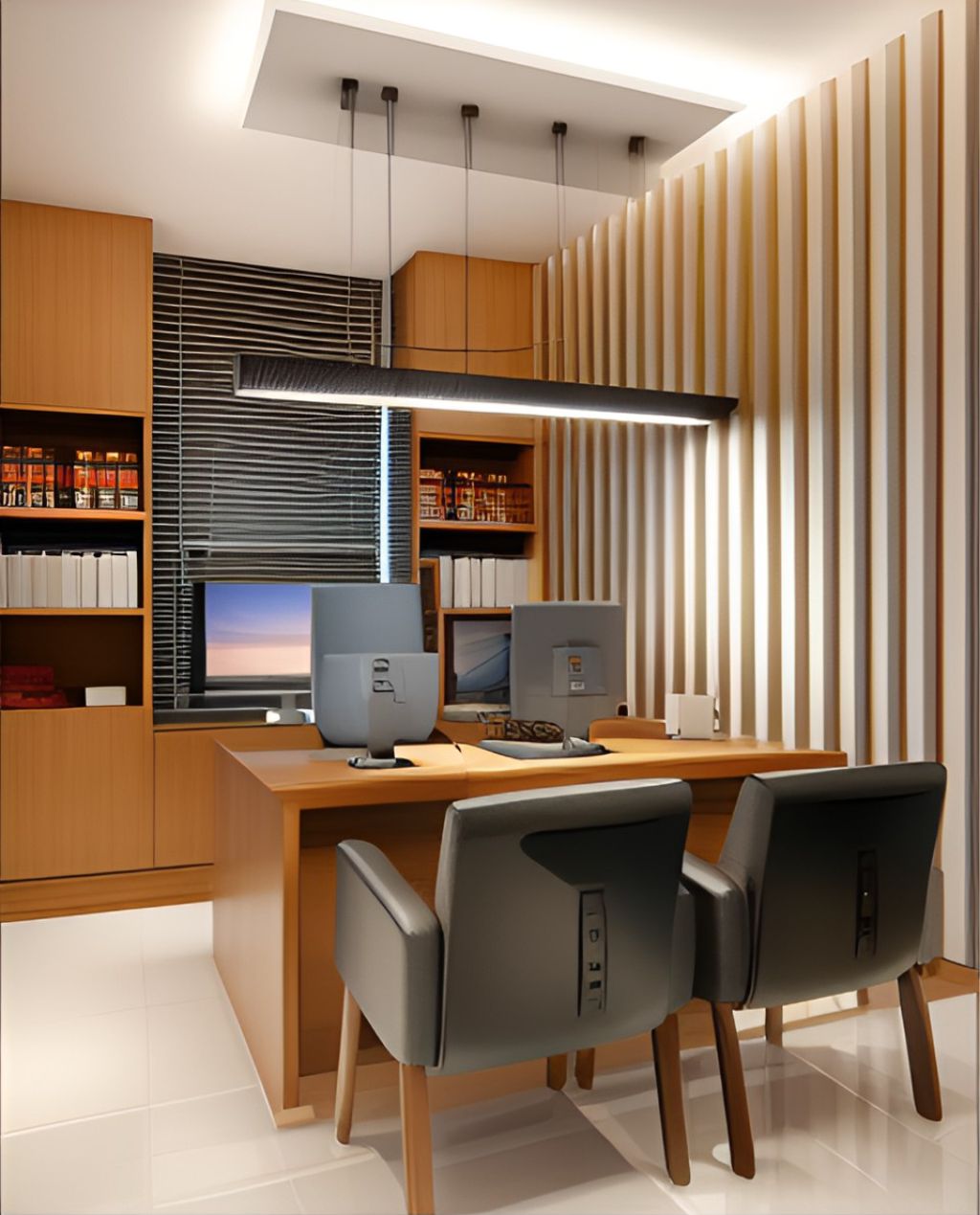 desain ruangan kantor minimalis kebayoran lama - jakarta selatan ( design office interior minimalist )