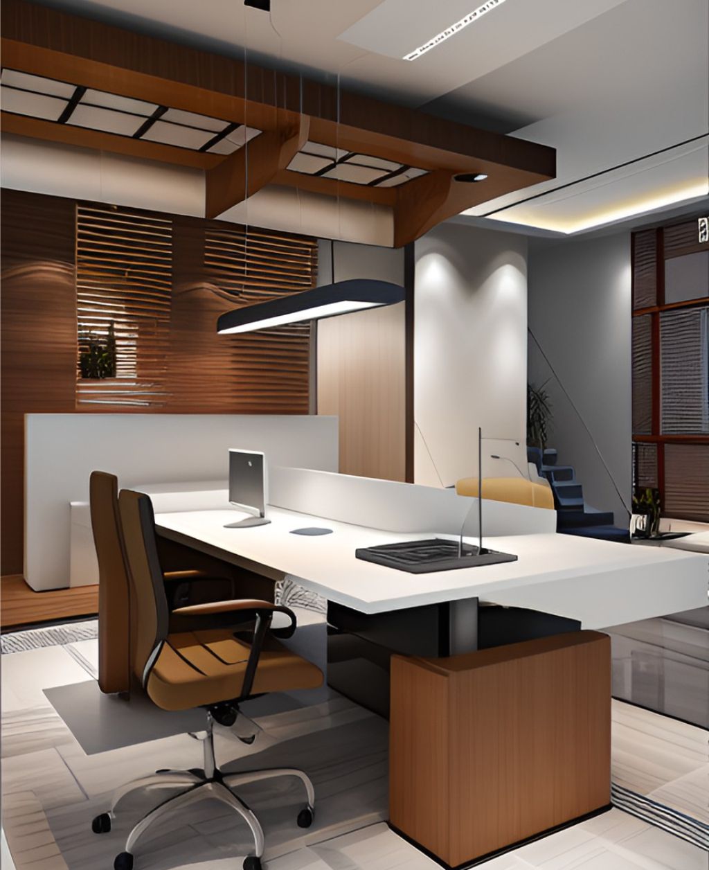 desain ruangan kantor minimalis mampang prapatan - jakarta selatan ( design office interior minimalist )
