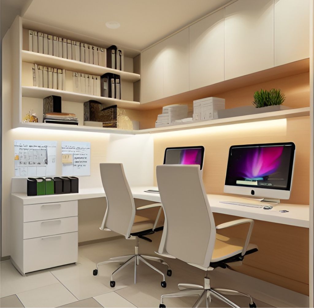 desain ruangan kantor minimalis pesanggrahan - jakarta selatan ( design office interior minimalist )