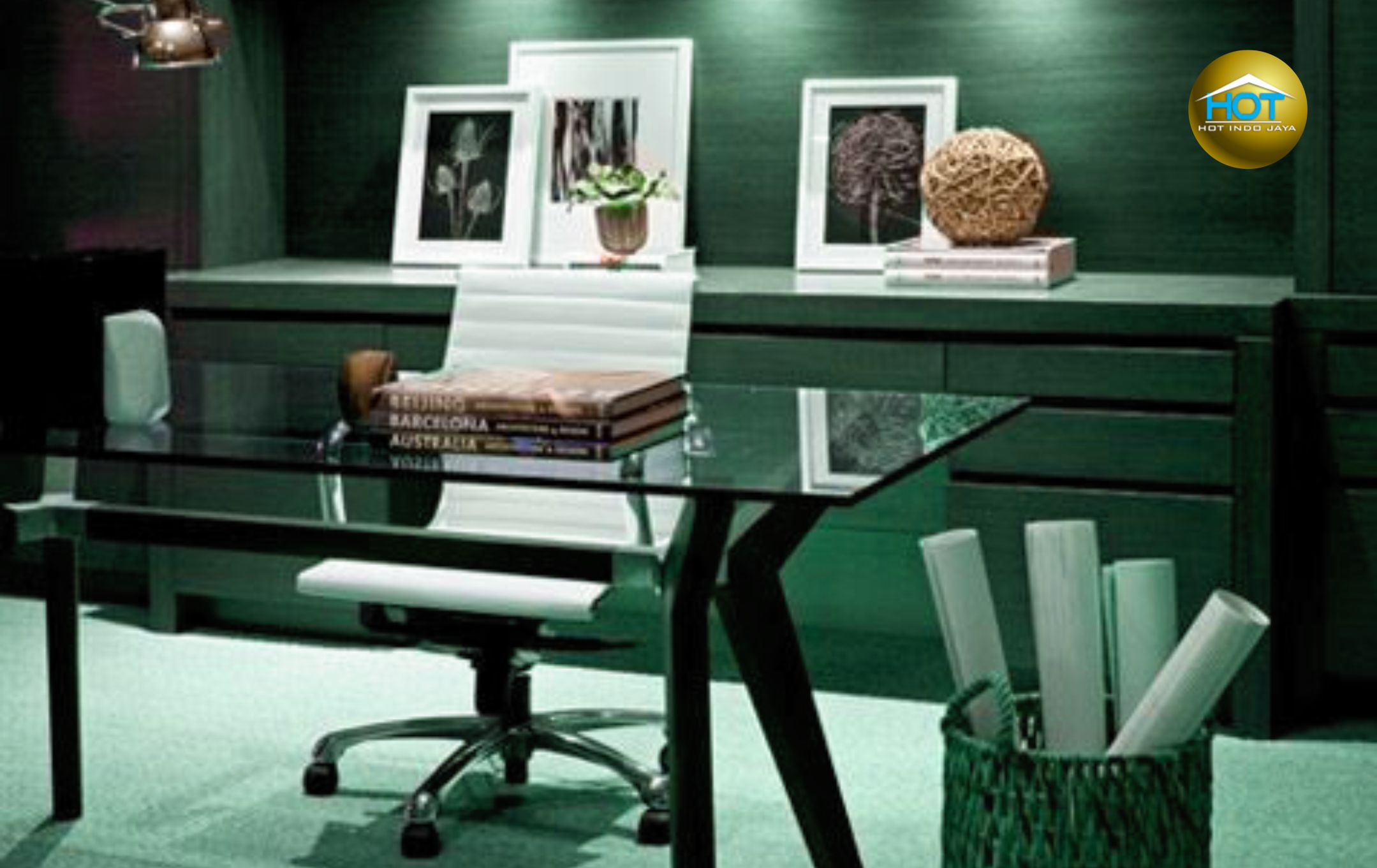 contoh design interior ergonomis warna hijau enak dimata