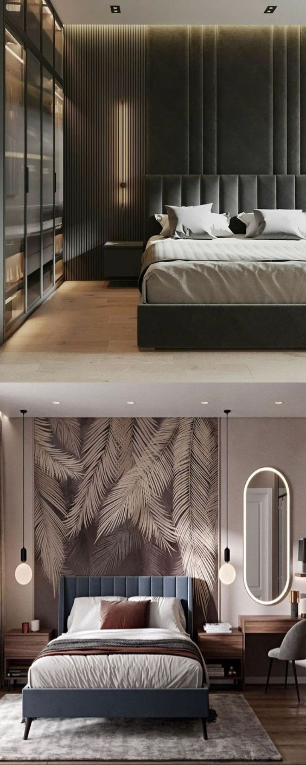 design interior bedroom kamar tidur modern jakarta pusat brown black wood