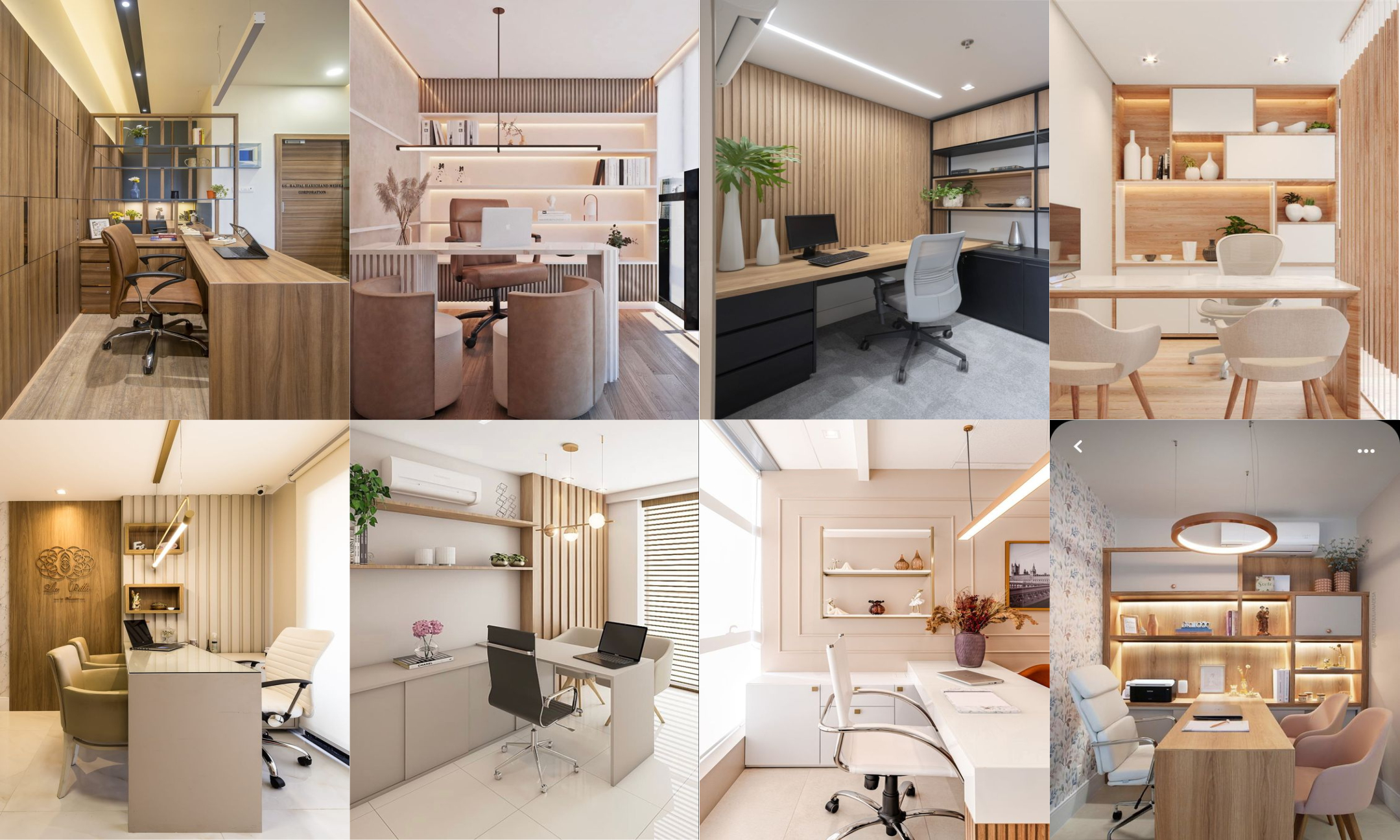 Design Interior Kantor Minimalis Jakarta Pusat HPL Wood Lighting Warm