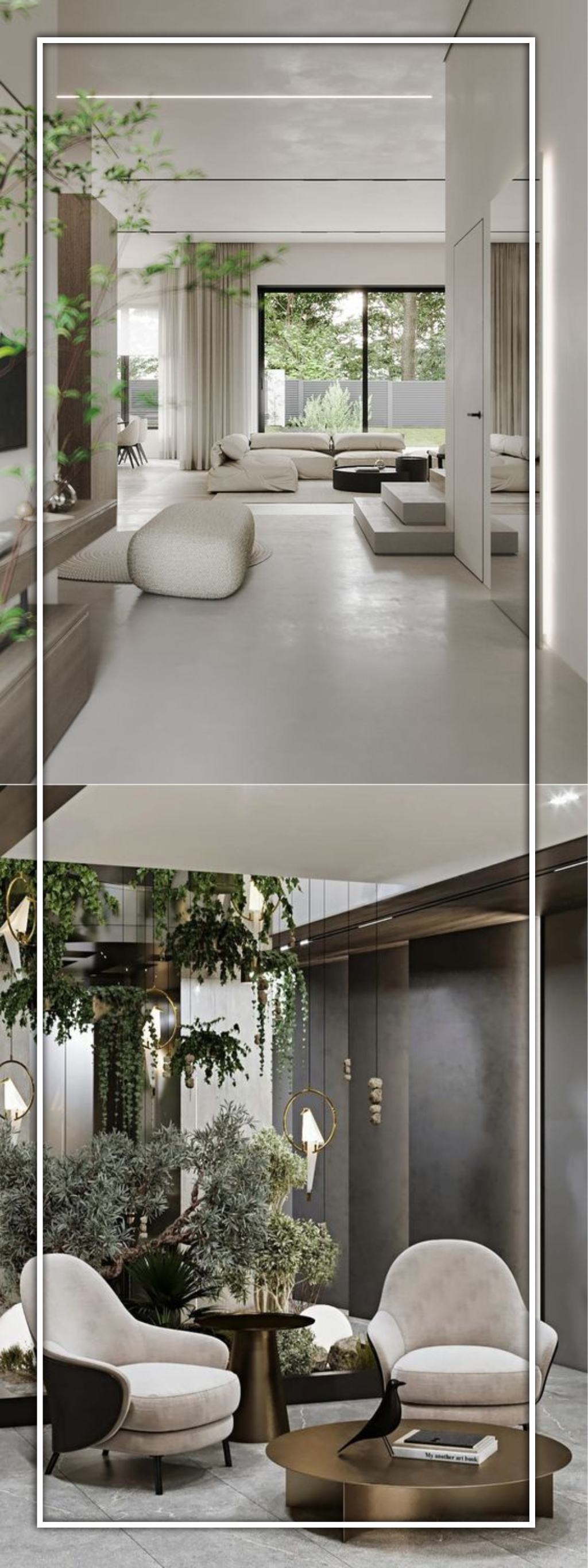 design interior modern minimalis yang paling cocok untuk daerah BSD serpong diimbuhi dengan sentuhan floral tumbuhan tropis