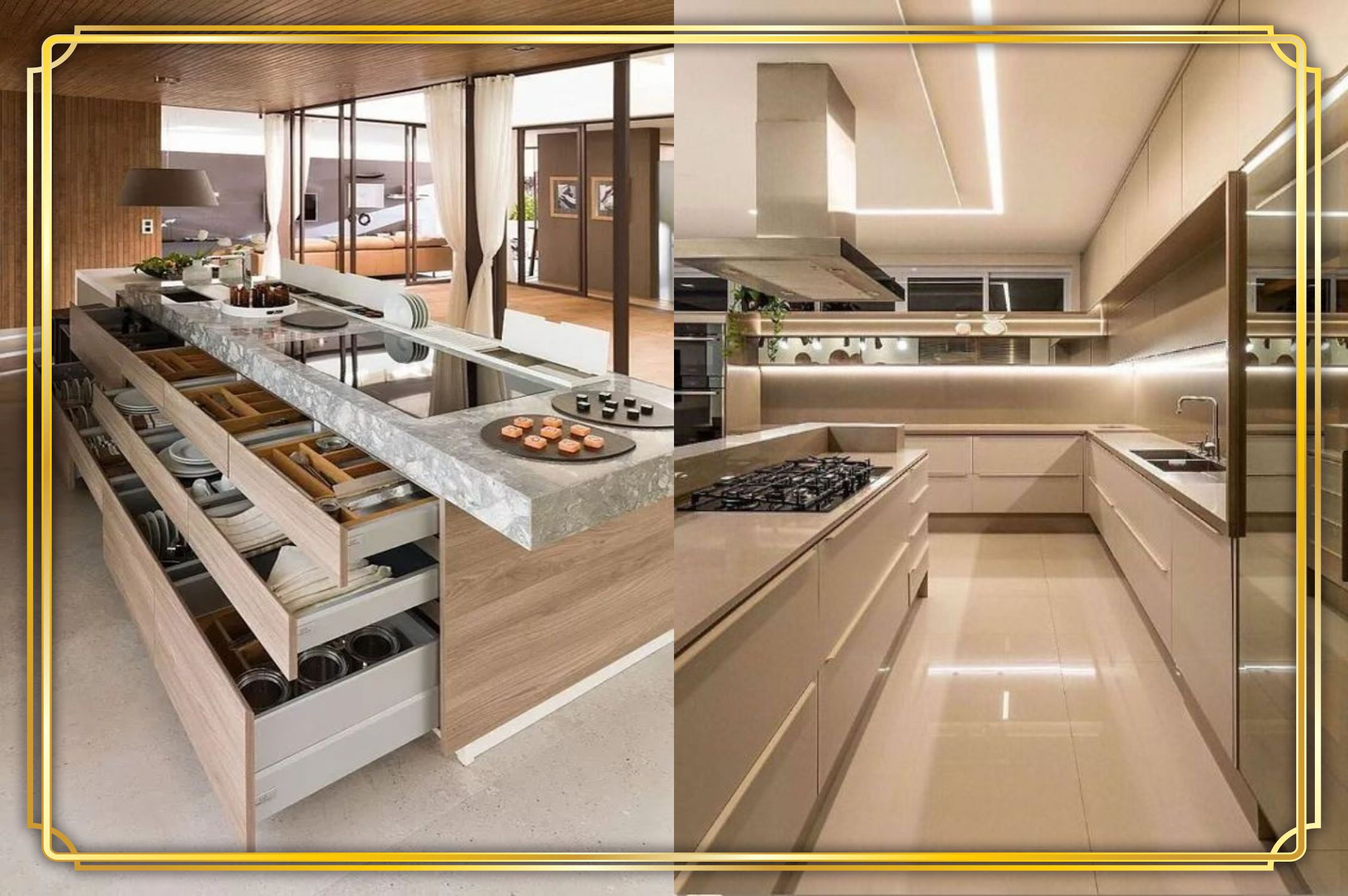 design interior kitchen modern minimalis di jakarta barat nuansa warm wooden 