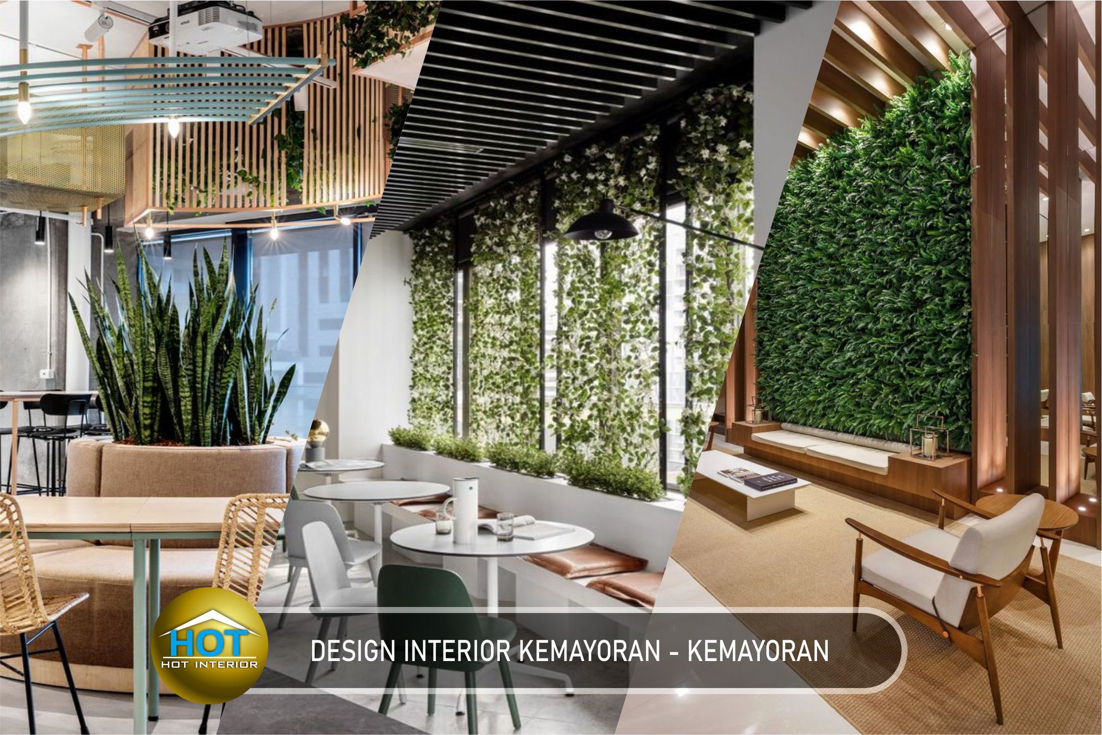 design office ( kantor ) modern industrial minimalis dengan sentuhan tumbuhan tropis sejuk segar hijau - kemayoran - jakarta pusat